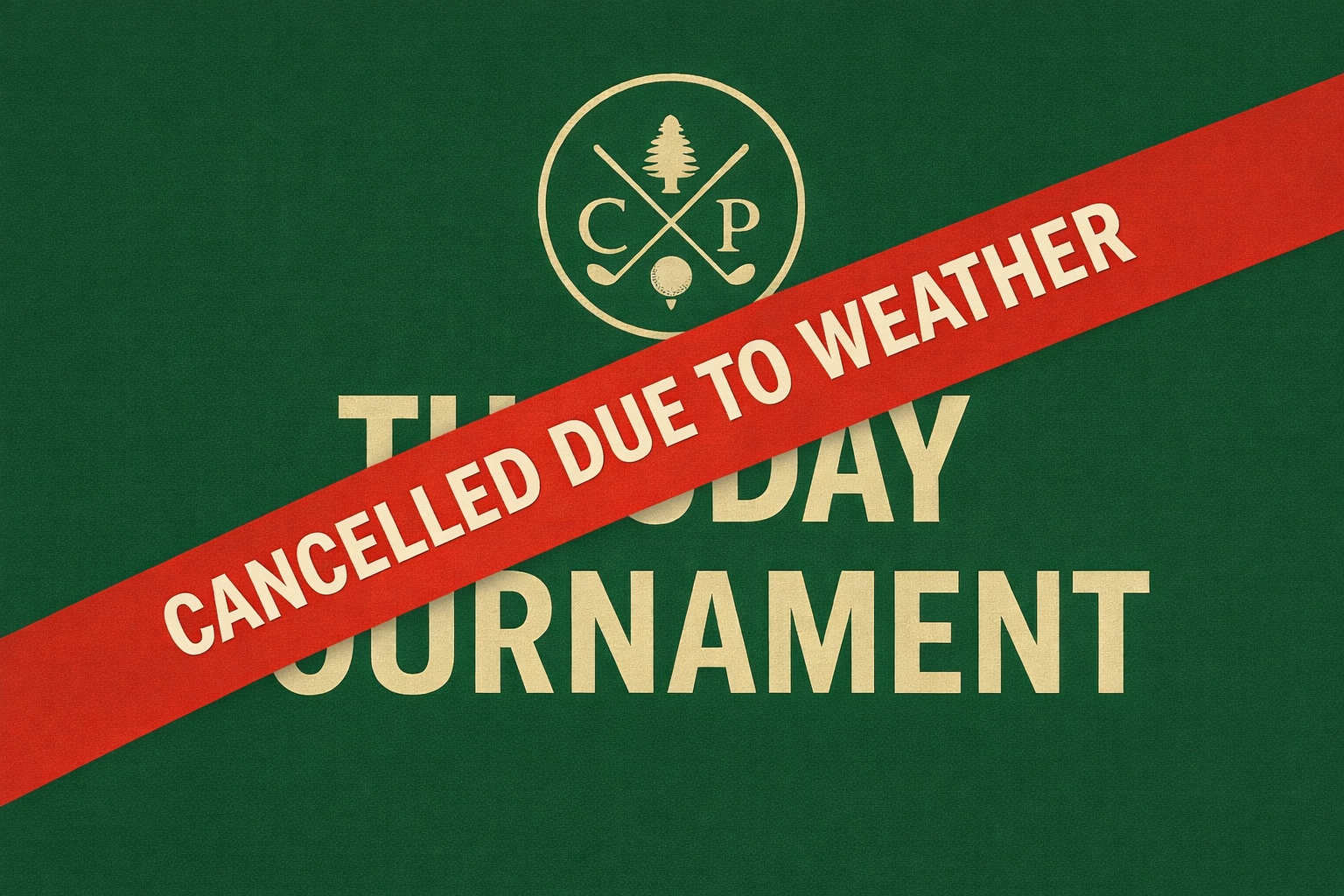 Tuesday Tournament Cancelled due to weather