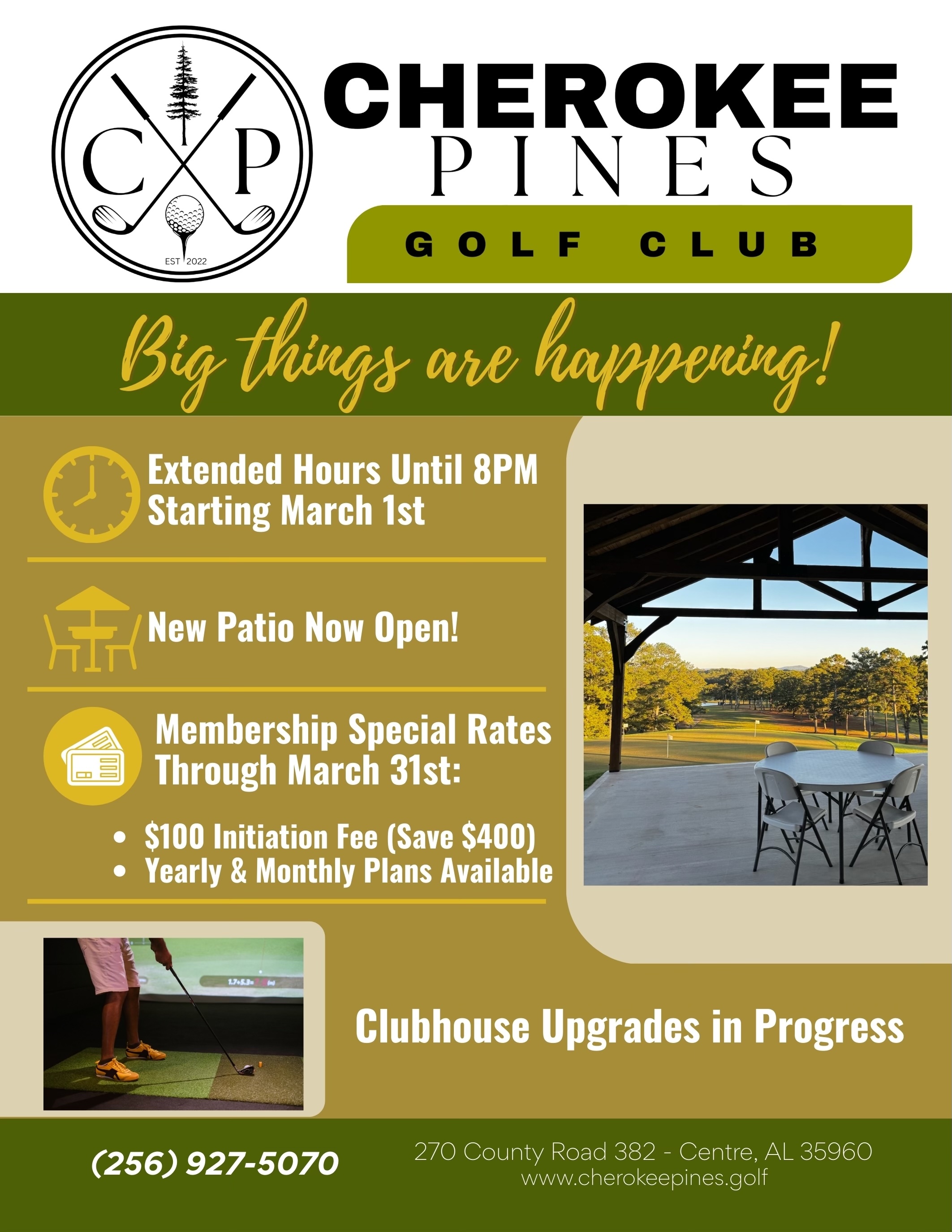 We're excited to share some major updates at Cherokee Pines!